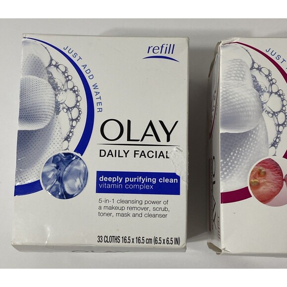 Olay Daily Facials Water Activated Dry Cloths 5-in-1 Make Up Remover Cleanser - Picture 2 of 9